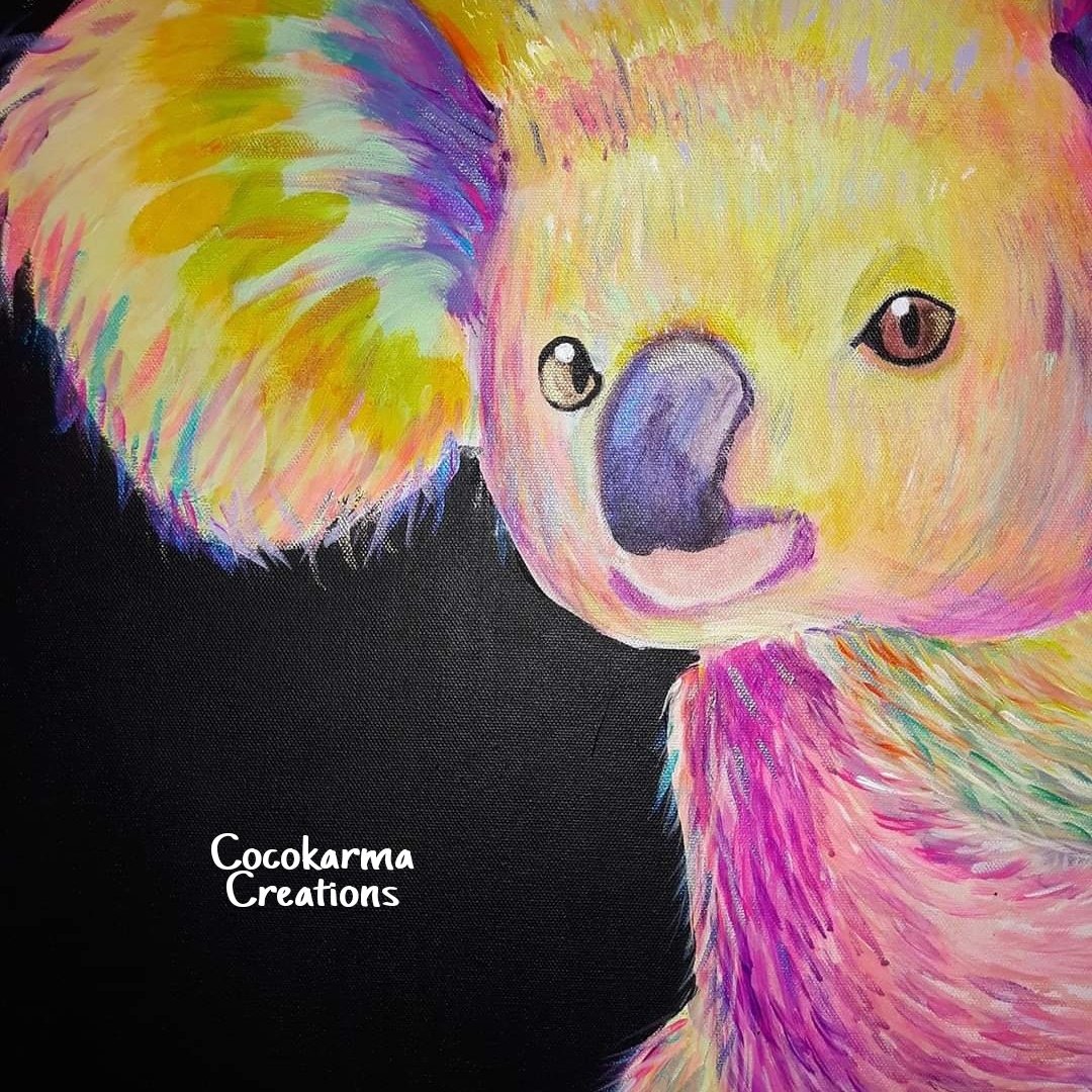 CocoKarma1's tweet image. My painting"Koolaid Koala" is up for grabs💛🙌🏾 just click the link 👉🏾posh.mk/OLLS1C7WEqb 
#koala #wallartforsale #wildlife #Australia #wildlifephotography #australian #koalas #animallovers #canvasart #acrylicpainting #Cocokarma