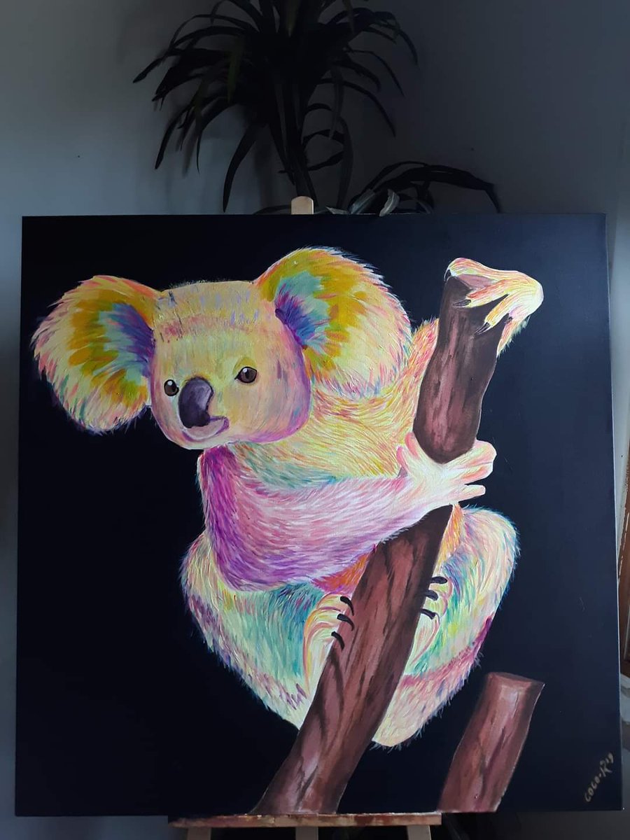 CocoKarma1's tweet image. My painting"Koolaid Koala" is up for grabs💛🙌🏾 just click the link 👉🏾posh.mk/OLLS1C7WEqb 
#koala #wallartforsale #wildlife #Australia #wildlifephotography #australian #koalas #animallovers #canvasart #acrylicpainting #Cocokarma