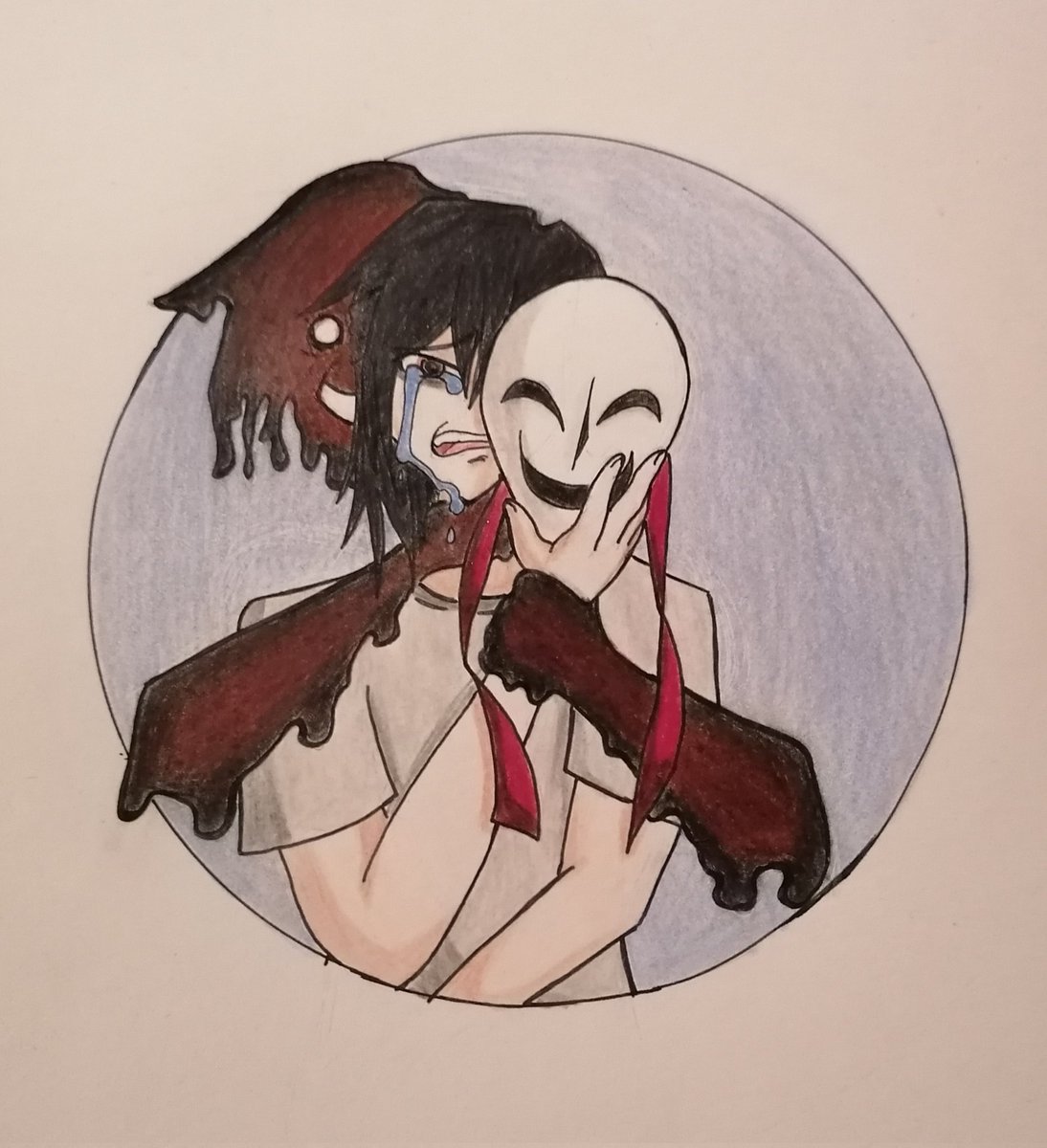 Kuropuh's tweet photo. @MahDryBread Hey @MahDryBread :) I draw mostly with colored pencils these are the two most recent pictures with two of my OC :) https://t.co/XllyX1W7U8