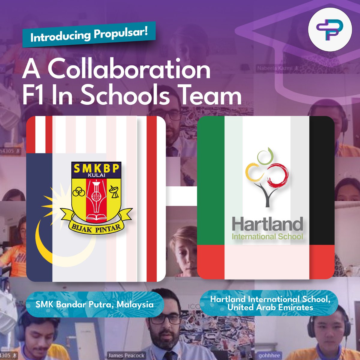 Team_Propulsar's tweet photo. As mentioned in the previous post, we are a collaboration team between the UAE and Malaysia. But which school do we actually represent? The post above explains the schools that we both, the UAE and Malaysian sides are from. Thank you and have a good day ahead! 🏁🏎
#f1inschools https://t.co/Vtlvvy0AKF