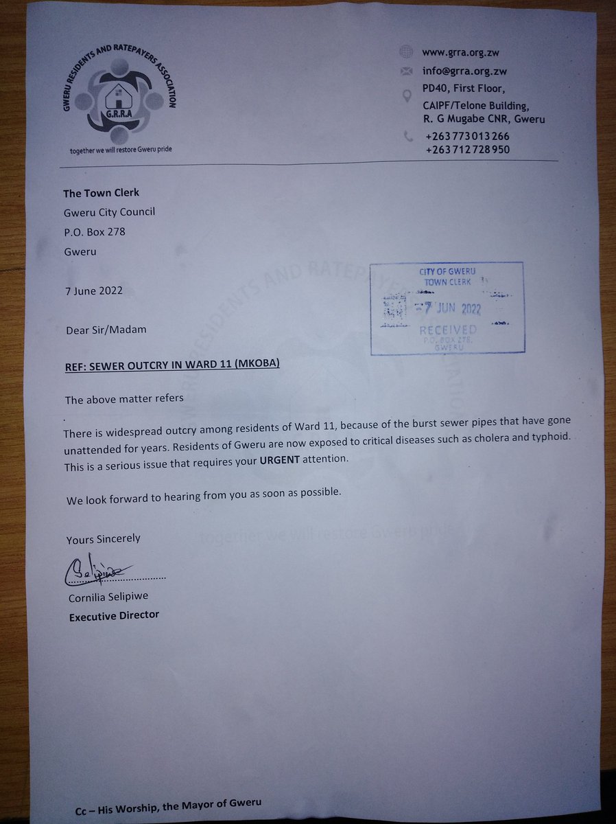 GRRA (@grra054) on Twitter photo There is outcry among Ward 11 residents who have gone for years with unattended sewer burst pipes which poses a health risk to the Gweru community. <a href="/GweruC/">Gweru City Council</a> <a href="/GweruCityPR/">CityOfGweru</a> <a href="/NGOAfricaWatch/">NGO Africa Watch</a> <a href="/CommuTalk/">Community Talk Trust</a> <a href="/SunGweru/">The Sun Newspaper (Gweru)</a> <a href="/nickmangwana/">Nick Mangwana</a> There is outcry among Ward 11 residents who have gone for years with unattended sewer burst pipes which poses a health risk to the Gweru community. <a href="/GweruC/">Gweru City Council</a> <a href="/GweruCityPR/">CityOfGweru</a> <a href="/NGOAfricaWatch/">NGO Africa Watch</a> <a href="/CommuTalk/">Community Talk Trust</a> <a href="/SunGweru/">The Sun Newspaper (Gweru)</a> <a href="/nickmangwana/">Nick Mangwana</a>