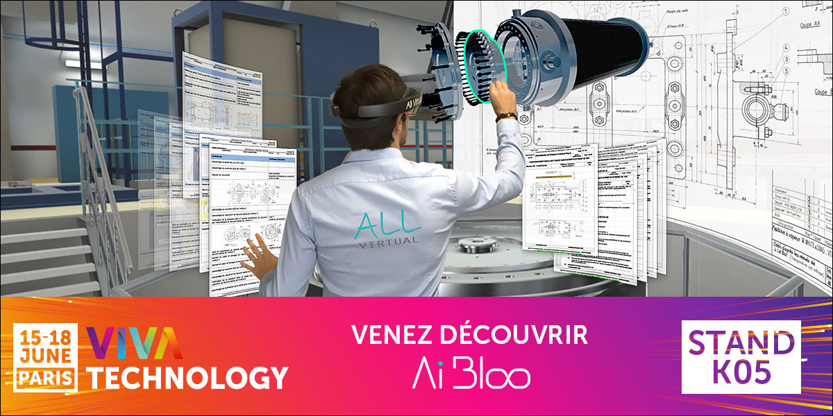 AllVirtualParis's tweet photo. [Vivatech] 

❗​ Nous serons au rendez-vous incontournable de la Tech mondiale

Venez tester Ai Bloo, l'assistant holographique pour l'industrie 4.0

📅 15 au 18 juin prochain
 📍 Paris Porte de Versailles
🚀​ Stand K05

#Vivatech #Industrie #AugmentedReality https://t.co/xWOIcEriQ9