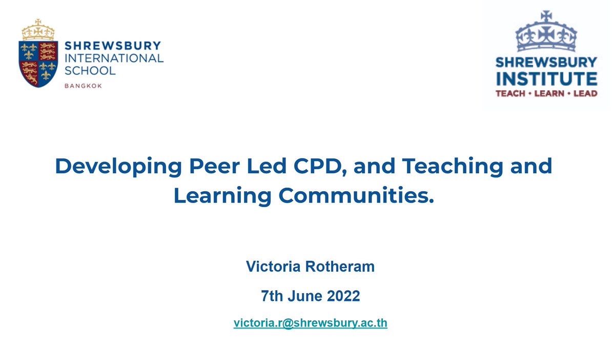 Getting ready to present for <a href="/FOBISIA1/">FOBISIA</a> on #peerledcpd and #TLCs...we are exploring how to champion #teacher to teacher CPD moments using our own experiences <a href="/SHBriverside/">Shrewsbury Riverside</a>, and the advice of <a href="/dylanwiliam/">Dylan Wiliam</a>  #weareshrewsbury #teachlearnlead