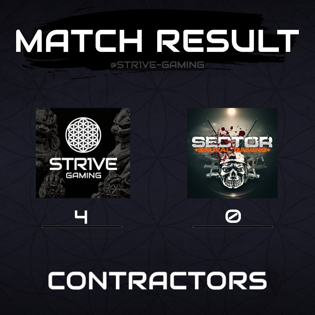 STR1VE wins their match vs Sector International! 4-0 in VREL Season 1

Maps: Downtown &amp; Wildlands
WP Sector!🔥

@VRELGaming

 <a href="/Contractor_CM/">Contractors VR | Caveman Studio</a>

#vr #esport #VirtualReality #FPS