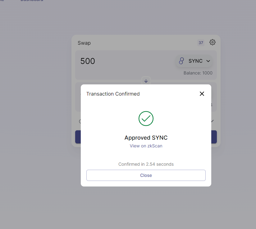 Done #L222 #zkSync #Layer2 #ZKRollup #testnet #Ethereum #DeFi 
Join discord: discord.com/invite/6zy2c9Y…