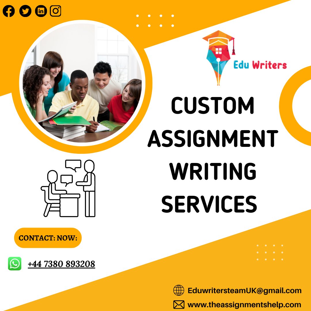 Eduwritersteam's tweet image. Be confident! Because you choose our Custom Assignment Writing Services.
Order your task Now:
#customassignmentwritingservices #customassignmenthelp #customassignmentwritinghelp #assignmenthelp #onlineassignmentwritingserviceshelp #customassignmenthelponline #EduWriters🙂