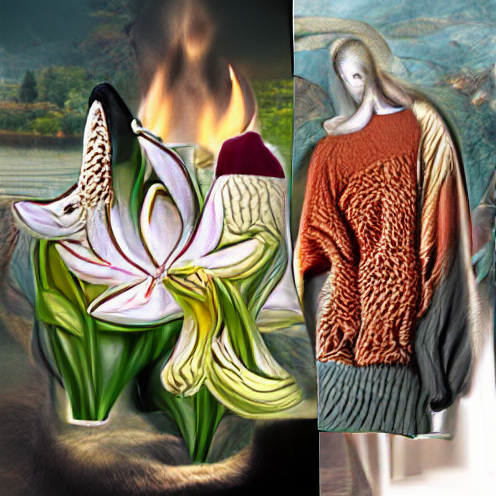 O_T_Human's tweet photo. Your piece involves two of these three elements a cozy sweater a religious festival or lilies (#625C) #art #artist #artwork #nft #nfts #nftcollector https://t.co/p3ivbCPe0q