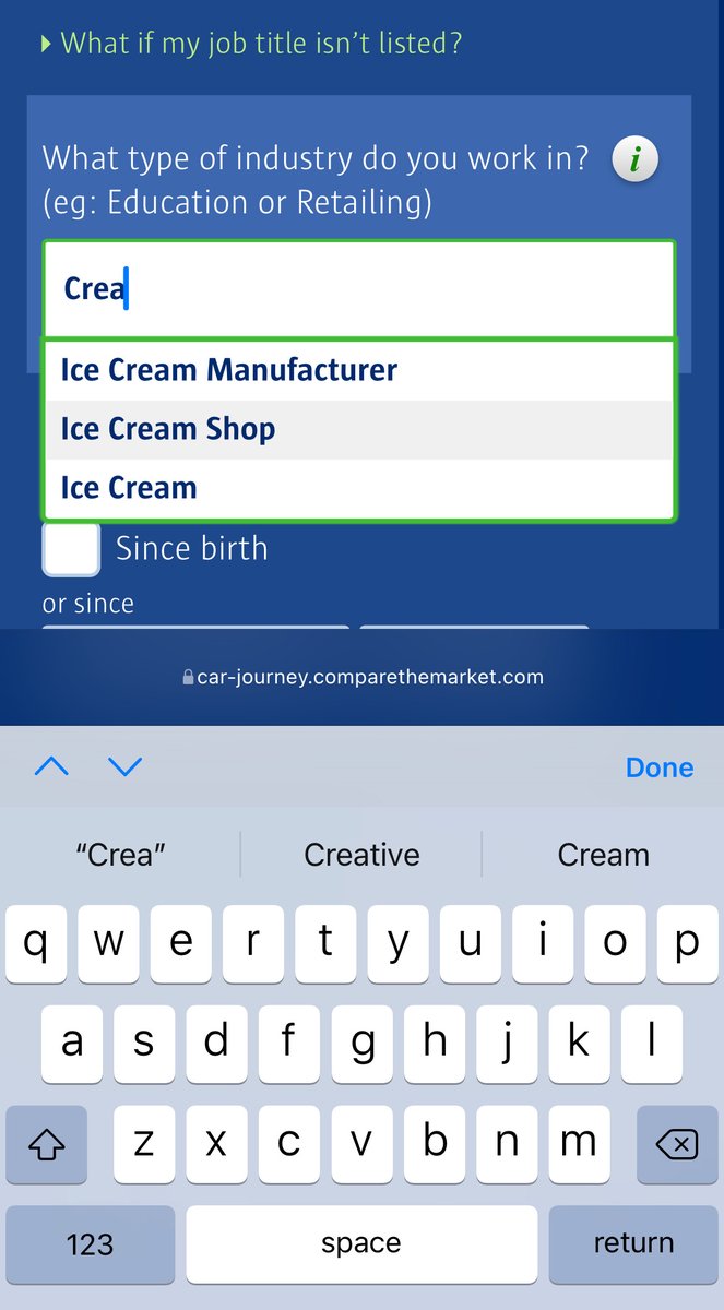 Was organising car insurance and when prompted to put in the industry / sector that I work in... So I started typing 'Creative'. While that wasn't an option I was presented with a few that are making me rethink my entire career path!