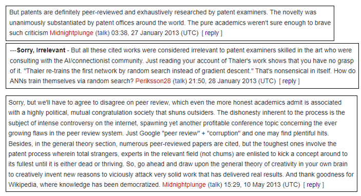 Tradeylouish's tweet photo. @PatentMemes Obsession with the patent system and belief that success will validate DABUS' sentience. He has a history of self-promoting on Wikipedia and using sockpuppets to argue that patent examiners > academics among other things
https://t.co/5JeHswbYAn https://t.co/fOiS2zShDe