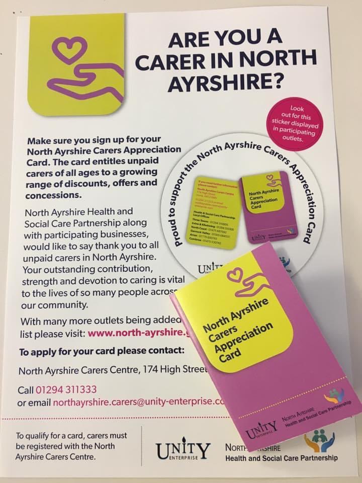 NA_Carers's tweet photo. Carers Week 6-12 June, are you an unpaid Carer? Are you 5+ years old? If you live in North Ayrshire and care for someone in North Ayrshire and Registered with the North Ayrshire Carers Centre you can apply for your North Ayrshire ‘Carers Appreciation Card’ @carersweek https://t.co/55kpoAKniW