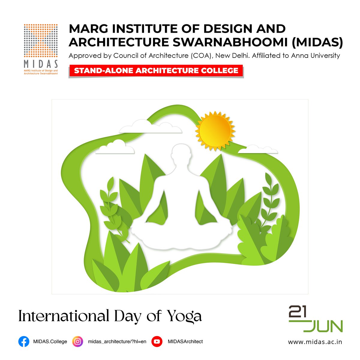 midas_marg's tweet image. International Day of yoga!!

#midas #midaslife #yoga #yogalife #InternationalYogaDay #inernationalyogaday2022

Admissions open 2022 - 23!!
Admission Link: admissions.midas.ac.in
Admission help desk: 87544 12325, 87544 89805
Our Website: midas.ac.in