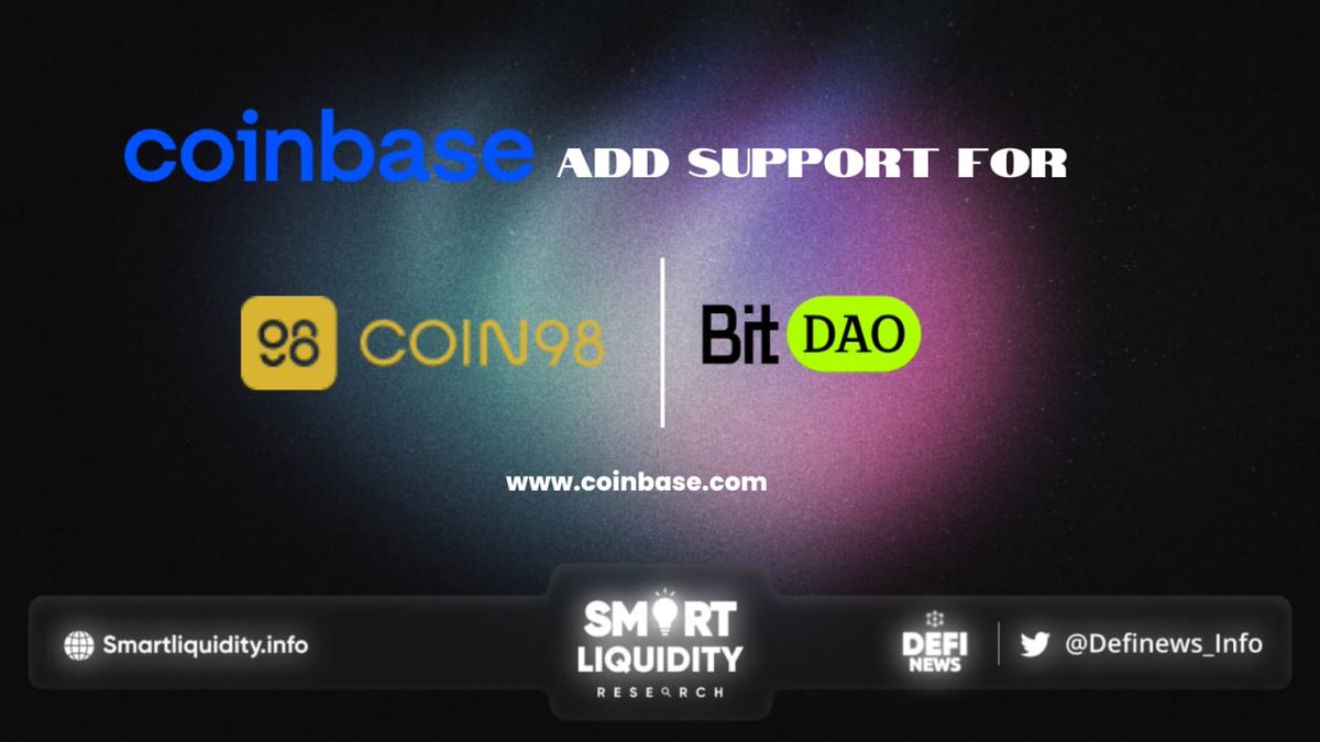 Definews_Info's tweet photo. 💫 @Coinbase will add support for @BitDAO_Official and @Coin98_wallet on @Ethereum

🚀Trading will begin on or after 9 AM PT on 7 June 2022, if liquidity conditions are met

🧩 $BIT- $USD
🧩 $BIT- $USDT
🧩 #C98- $USD
🧩 #C98- $USDT 

🔽 INFO
https://t.co/WdWDBh9OAT https://t.co/SfgMYD2iMQ