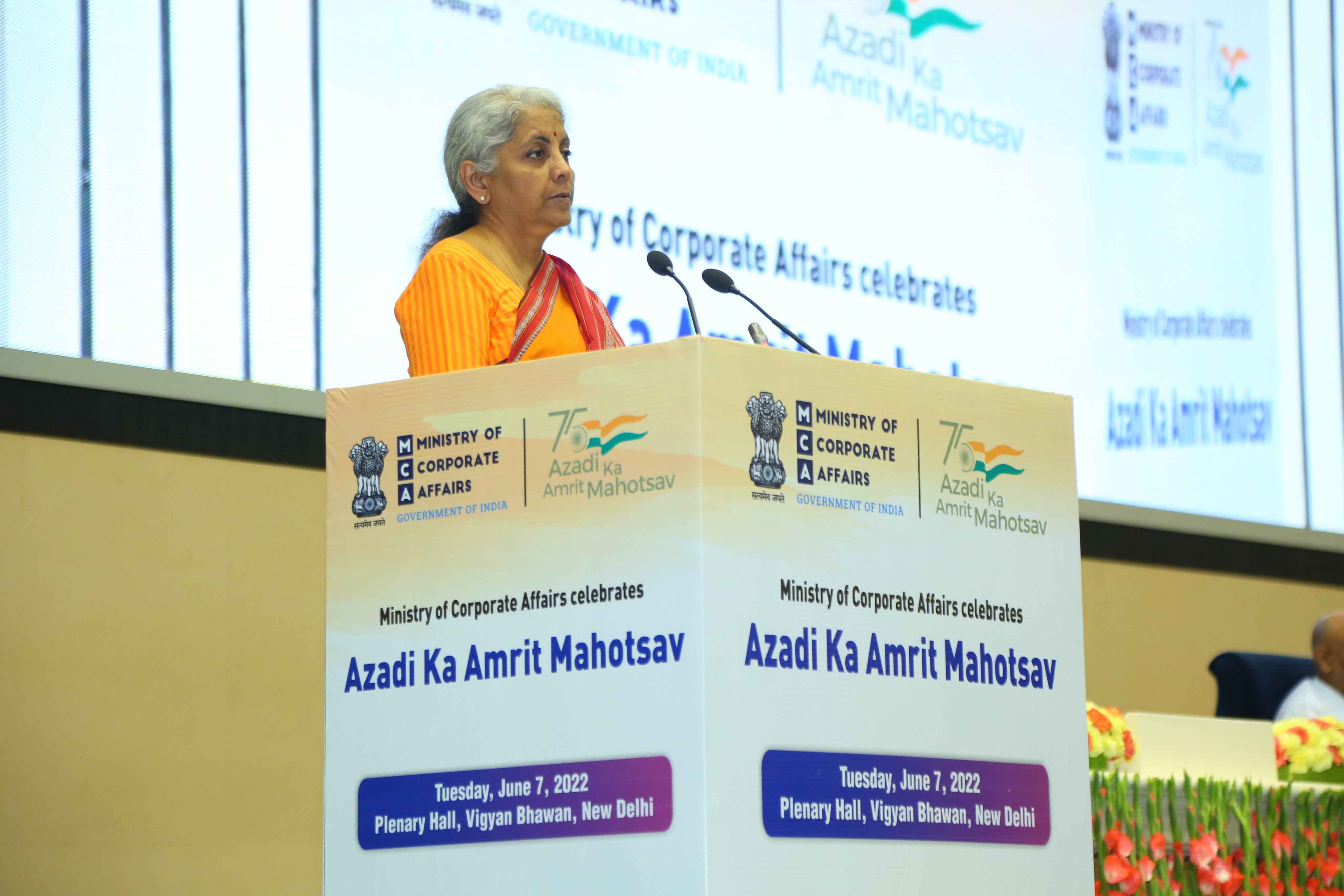 Ministry of Corporate Affairs on Twitter: "Smt @nsitharaman addressing the  gathering at inaugural session of #MCAIconicDay https://t.co/RlnFsySO8n" /  Twitter