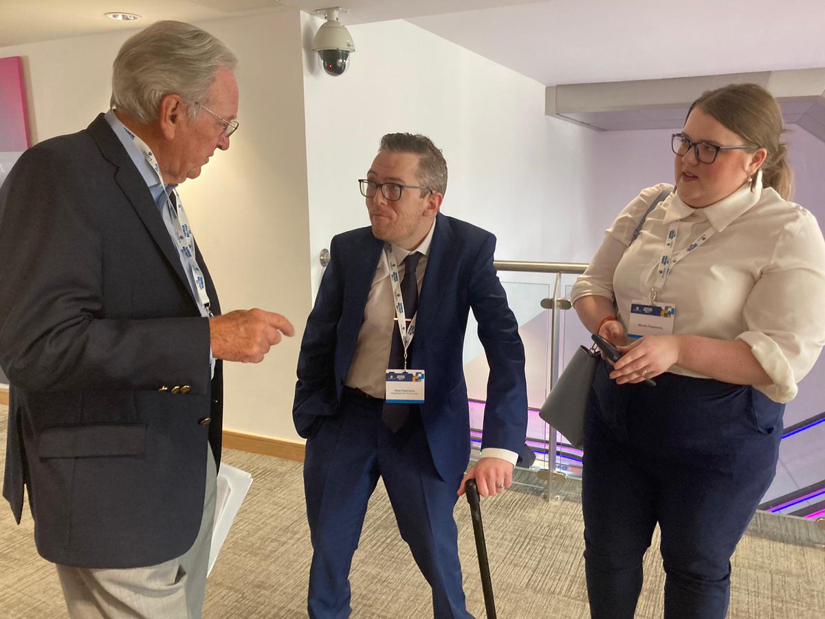 HarkinSummit's tweet photo. #HarkinBelfast project lead Sean Fitzsimons @ballyaltonboy meets @SenatorHarkin at the opening of the Harkin Summit, Belfast https://t.co/OppM0yRBuq