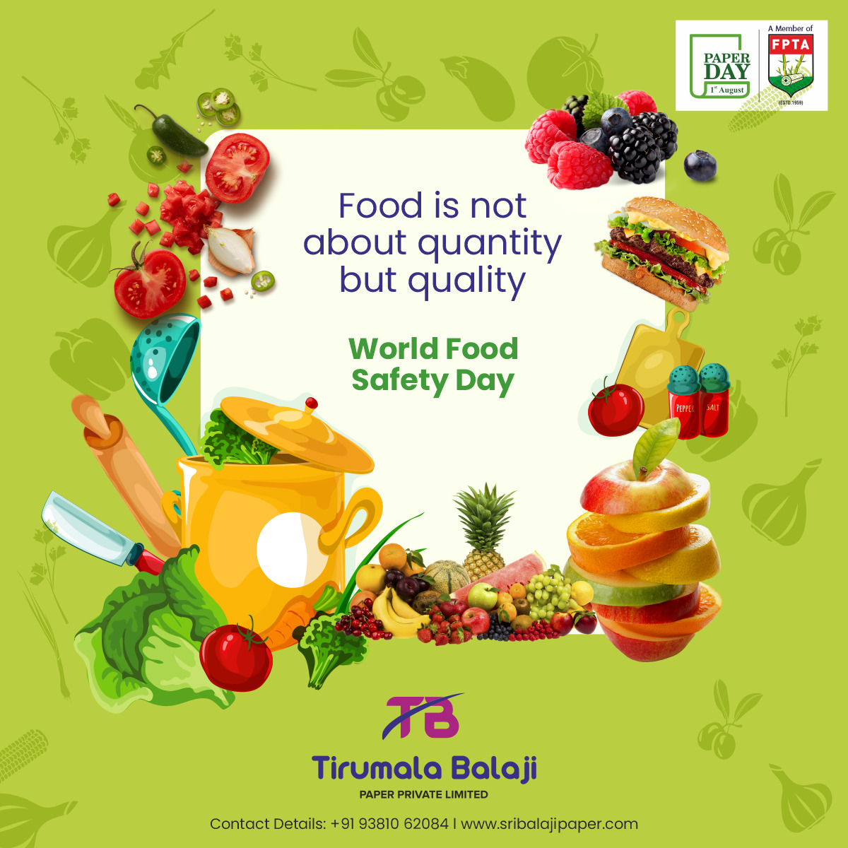 Eating from places that promise good hygiene levels and quality ingredients will always keep you on the safer side. Wishing you a very #HappyWorldFoodSafetyDay.