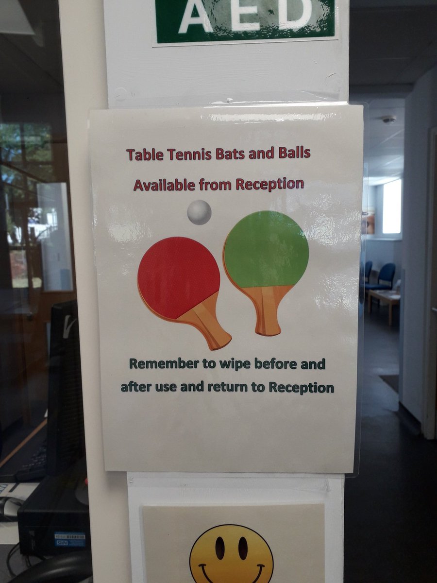 NHFT staff. It's a beautiful sunny day, come to Reception at SMH or Berrywood and have a game often tennis. But remember to be #sunsmart <a href="/NHFTNHS/">Northants Healthcare</a>