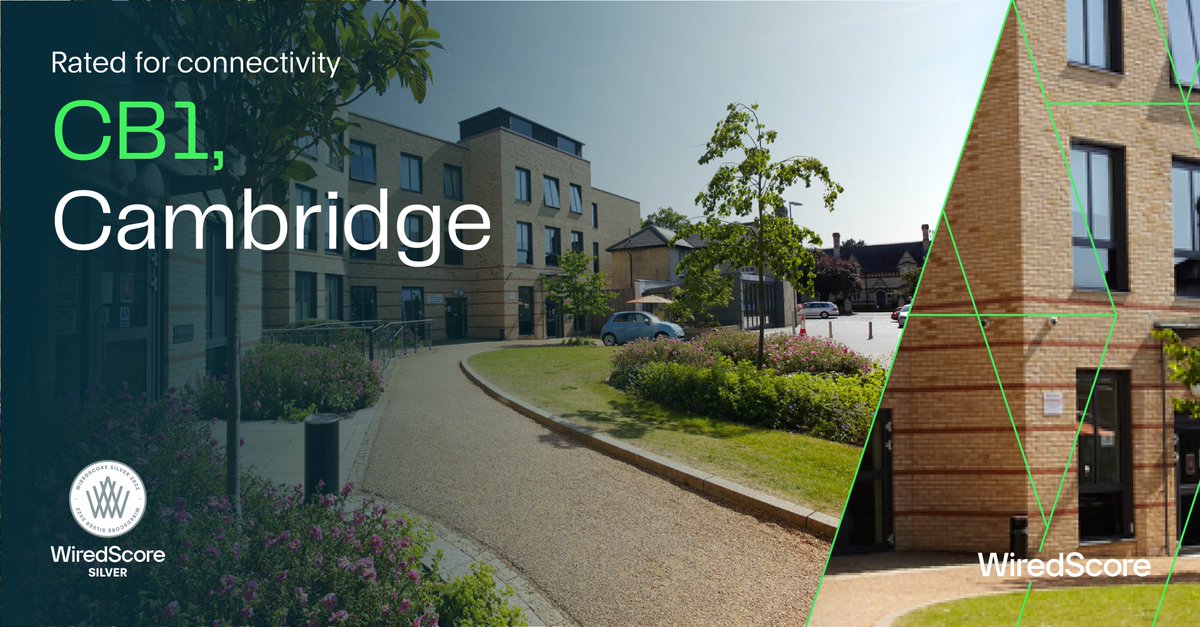 WiredScore (@wiredscore) on Twitter photo CB1, Cambridge, has been awarded WiredScore Silver! 👏 Congratulations to <a href="/CRM_Students/">CRM Students</a> for achieving this admirable status. WiredScore Silver demonstrates commitment to delivering a fantastic and resilient digital experience to their occupiers.
#WiredScore #connectedfuture CB1, Cambridge, has been awarded WiredScore Silver! 👏 Congratulations to <a href="/CRM_Students/">CRM Students</a> for achieving this admirable status. WiredScore Silver demonstrates commitment to delivering a fantastic and resilient digital experience to their occupiers.
#WiredScore #connectedfuture