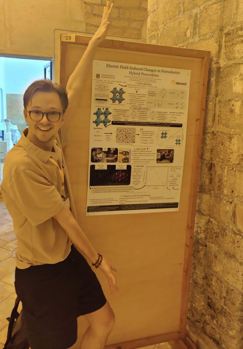 It may be a bit small for the board &amp; I looked incredibly sweaty but what a place to present my first in-person poster #Erice2022