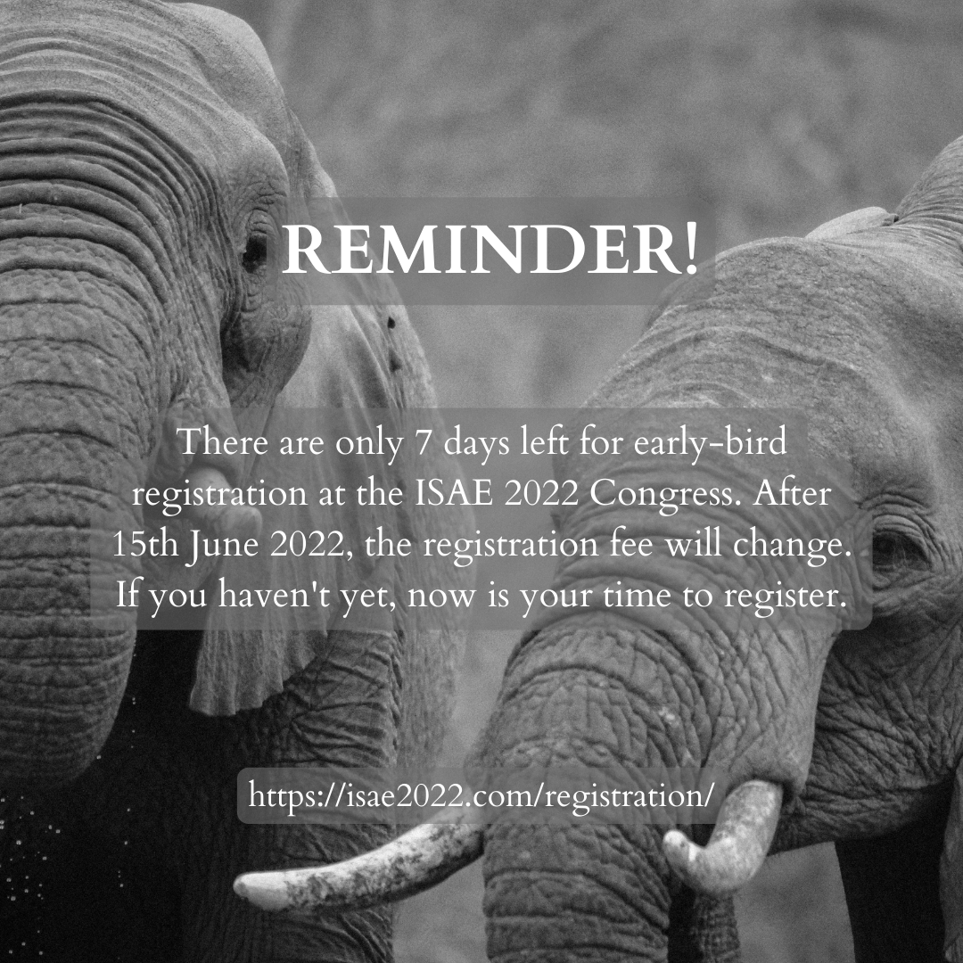 Hurry up and register at isae2022.com/registration/
#isae2022