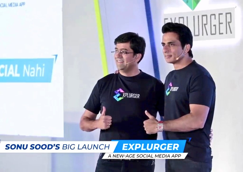 SonOfBharatRK's tweet photo. @SonuSood Sir And @explurger CEO @JitinBhatia Sir At #Expurger Launch Event In Mumbai.
#SonuSood #SonuSoodBigLaunch https://t.co/yuyDRWsVgG