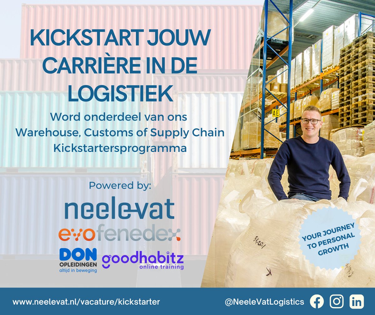 🚀 Kickstart jouw carrière in de logistiek! 🚀
Kijk verder op: neelevat.nl/vacature/kicks…
 
#vacature #logistiek  #kickstart #werk #supplychain #customs #douane #warehouse #loods #neelevat