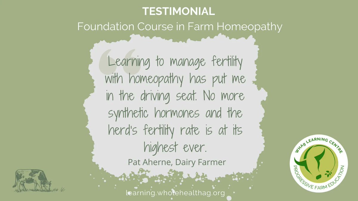 WholeHealth_Ag's tweet photo. Our Foundation Course in Progressive Farm Homeopathy has been designed to deliver solutions that farmers are seeking. Sign up and share the benefits that so many farmers are experiencing. 🐄🐖🐑🐓
https://t.co/dGd4CnjCaA

#FarmingForHealth #WholeSystemsFarming #WHAg #WholeHealth https://t.co/CclqpgwuuZ