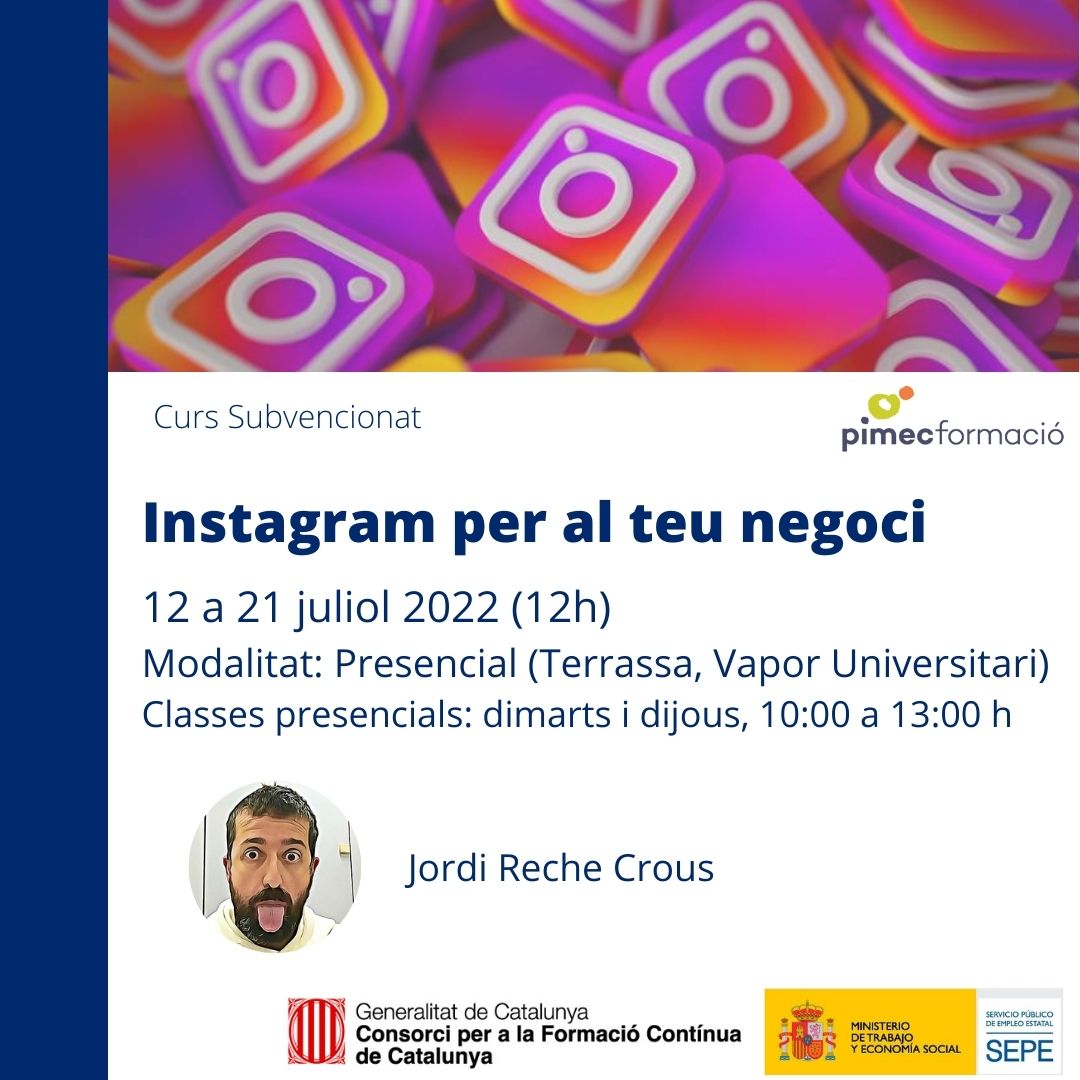 PimecFormacio's tweet photo. Aprofiteu i formeu-vos en directe amb els nostres cursos #Presencials:

👌Mindfulness📍#Polinyà👉https://t.co/XrBQPpH9x8
🧠Intel·ligència emocional📍#Sabadell👉https://t.co/r7qoThkkYF
👕Aparadorisme📍#Bcn👉https://t.co/9u48Mo6gWN
📱Instagram📍#Terrassa👉https://t.co/d67ztEYRHh https://t.co/wx8QpTmCii