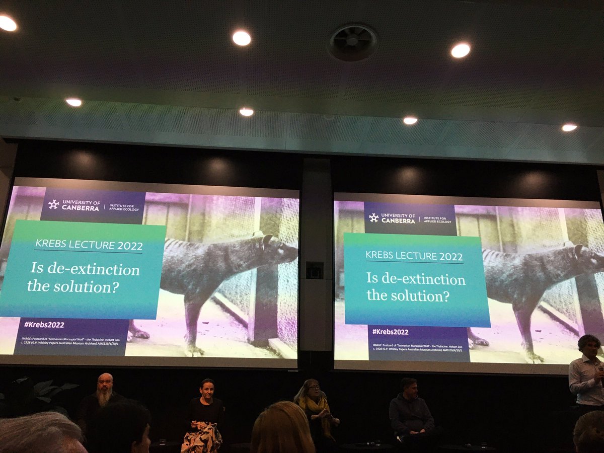 Should be bring extinct species back? @IAEUC #Krebs2022 “If we bring these species back, where will they live?” @RMIT Linda Williams #deextinction #biodiversity