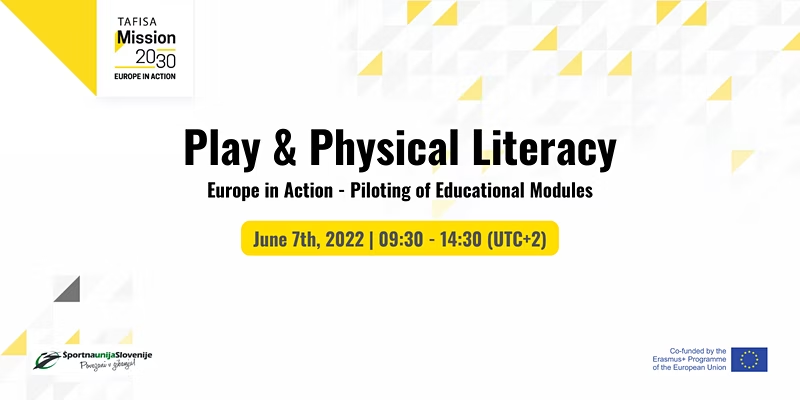 Excited to pilot our first educational module on Play &amp; Physical Literacy as part of Europe in Action! Great to count on Sport for All enthusiasts from Europe and beyond joining project partners for this hybrid event in Portoroz, Slovenia, during our 27th TAFISA World Congress.