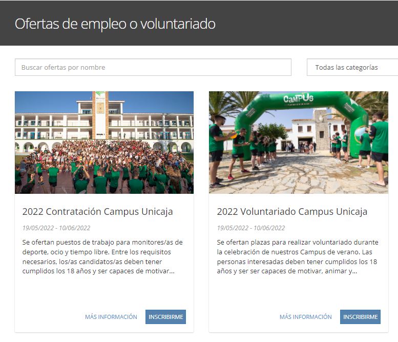 Campus Fundación Unicaja on Twitter: "Recuerda que hasta el 10 de junio  está abierta nuestra bolsa de empleo para participar como monitores y  voluntarios en los Campus @FundUnicaja de #verano 2022:  https://t.co/gpDx5Z1aZN
