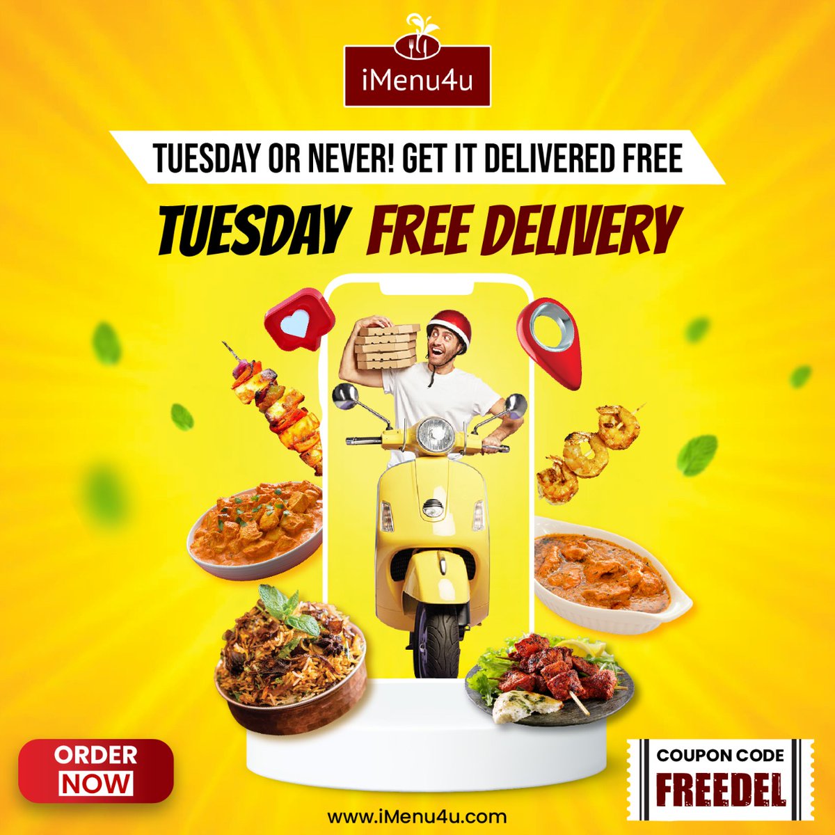 iMenu4u's tweet image. Get Free Delivery for all food orders above $30 (deliveries up to 5 miles) 

Use Coupon Code: FREEDEL

Order Now: imenu4u.com/rweb/restauran…

#iMenu4u #indiancuisine #vegan #veganfood #indiandishes #vegandishes #onlineorders #sandiego #sdeats