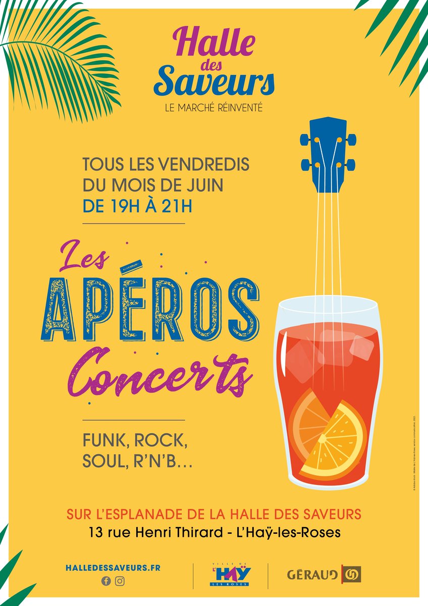 LHay_les_Roses's tweet photo. Des soirées festives se déroulent chaque vendredi de juin sur l'esplanade de la Halle des Saveurs. Des tables et chaises seront à disposition pour créer une ambiance de terrasse en bar. Les L'Haÿssiens pourront venir pour écouter de la bonne musique autour d'un verre. https://t.co/MkoDbrTYAL