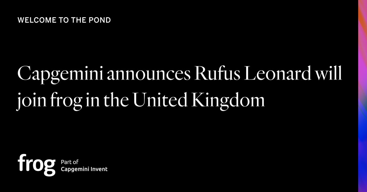 We at frog are very pleased 😃 to welcome our new team members from 💥award-winning💥 #BrandDesign leaders @rufusleonard! Please join us in extending a very warm welcome, and stay tuned – BIG plans are in the works! bit.ly/3NwgjkH