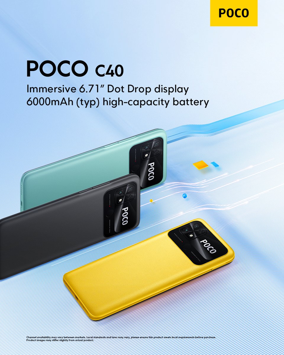 POCOGlobal's tweet photo. Here is the #POCOC40!
The most affordable POCO!
The largest display ever on POCO!
Which color is your favorite?
Stay tuned for the special #POCOLab episode on June 16th. https://t.co/gr6GJZnPZ6