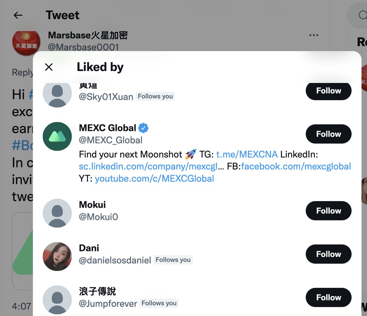 Marsbase火星加密 (@marsbase0001) on Twitter photo <a href="/ShytoshiKusama/">Shytoshi Kusama™</a> Hi #shibarmy, #MEXC has agreed to run an exclusive event with my channel, everyone can earn up to 3,000,000 #Shib and lucky draw of #Bone. mexc.com/landings/Marsb…
Incase some might said it’s a scam, I will invite the #MEXC official account to LIKE this tweet <a href="/ShytoshiKusama/">Shytoshi Kusama™</a> Hi #shibarmy, #MEXC has agreed to run an exclusive event with my channel, everyone can earn up to 3,000,000 #Shib and lucky draw of #Bone. mexc.com/landings/Marsb…
Incase some might said it’s a scam, I will invite the #MEXC official account to LIKE this tweet
