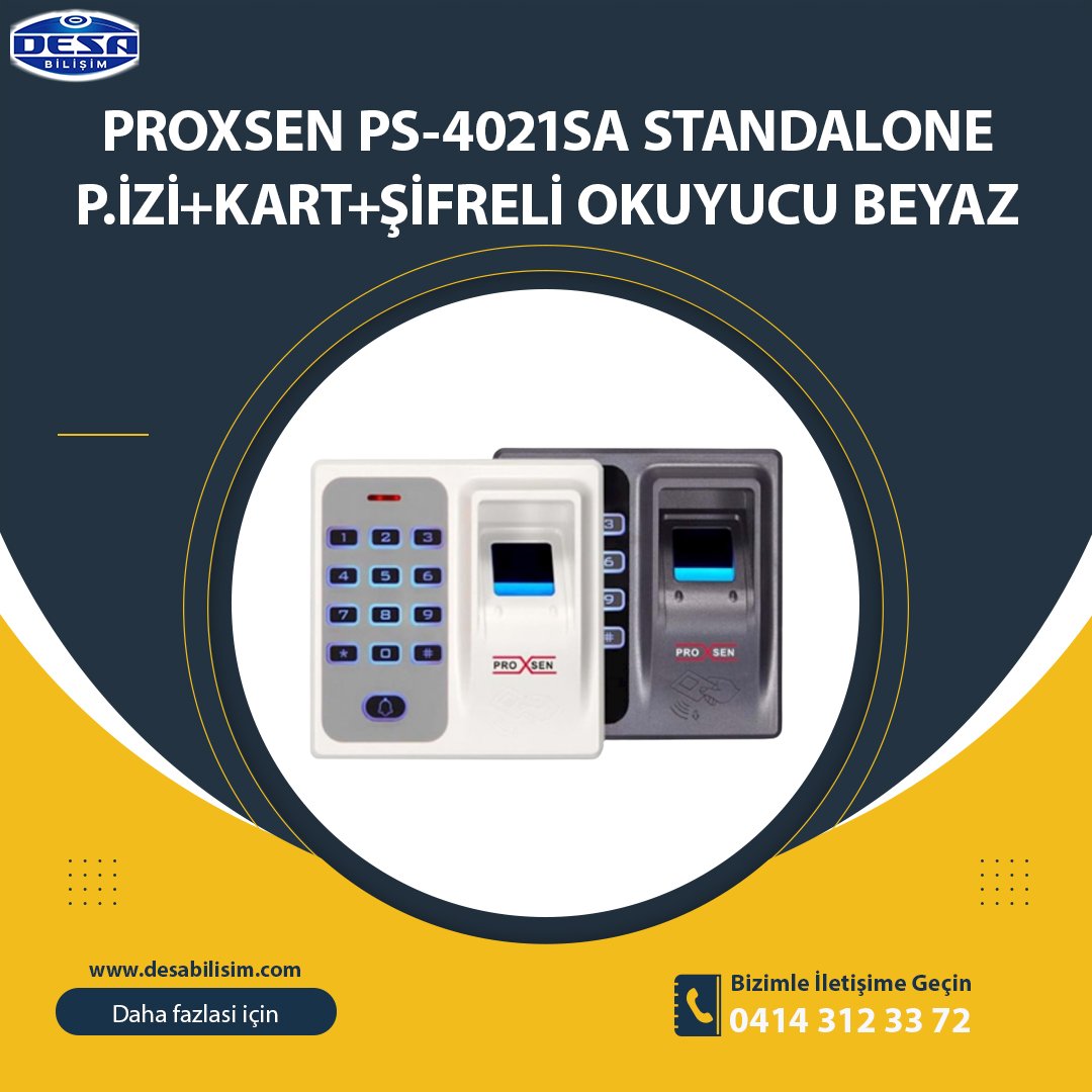 desabilisim's tweet photo. PROXSEN PS-4021SA STANDALONE PARMAKİZİ+KART+ŞİFRELİ OKUYUCU 
Daha Fazlası İçin Hemen İletişime Geçin..
☎0414 312 33 72
🌐https://t.co/e2SkB0Ktgd
#proxsen https://t.co/6fZZATf0WY