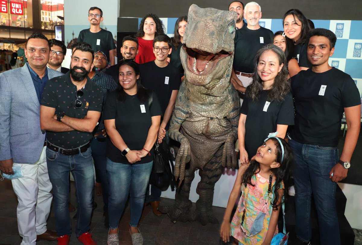 shokonoda's tweet photo. Proud 👏🏻 of the comms team at @UNDP_India for a wonderful campaign on #WorldEnvironmentDay.

My weekend highlight was watching the team in action as we welcomed @frankiethedino🦖 &amp; supported the launch of Mission #LiFE.

We’re committed to inspire people for #ClimateAction🌏. https://t.co/WOD7exOIjB