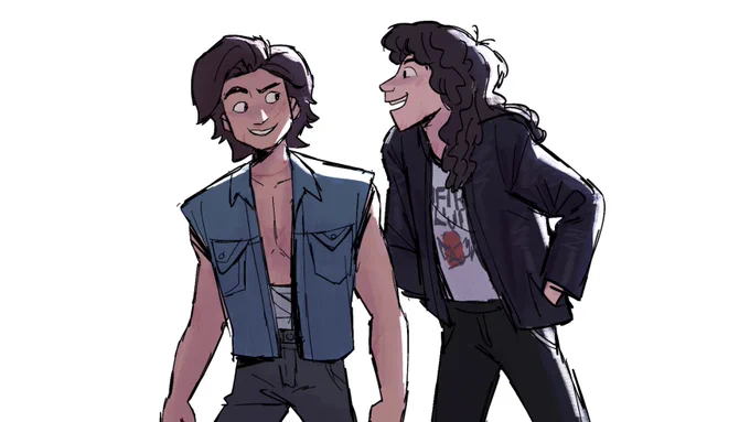 the only boys ever! #StrangerThings #steveharrington #eddiemunson 