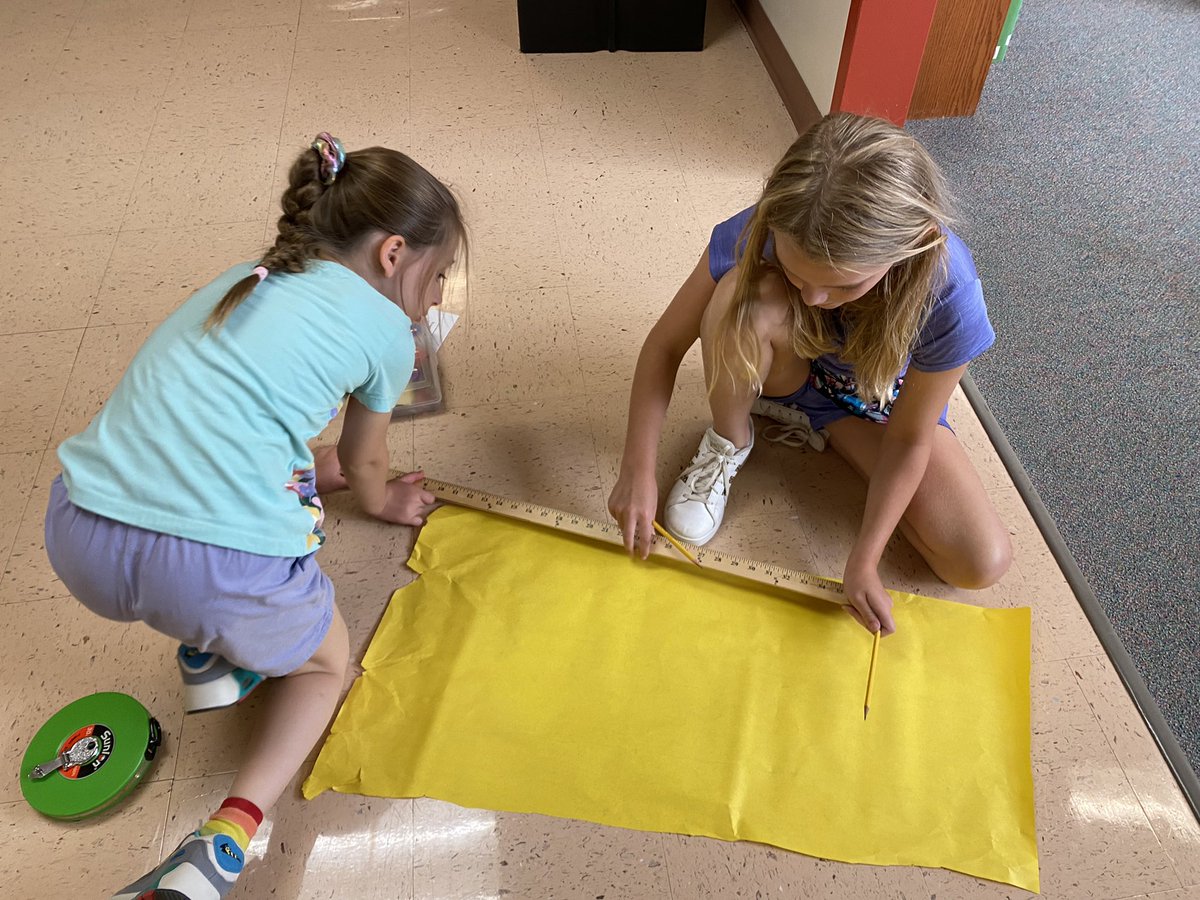 CReillyRTG's tweet photo. A Yeti footprint was found and it was twice the size of a third graders footprint! Using third grade body measurements, and doubling them, the classes created models of what they thought a Yeti’s size would be. Such a fun collaboration! @TuckahoeSchool https://t.co/3My4a8BG0O