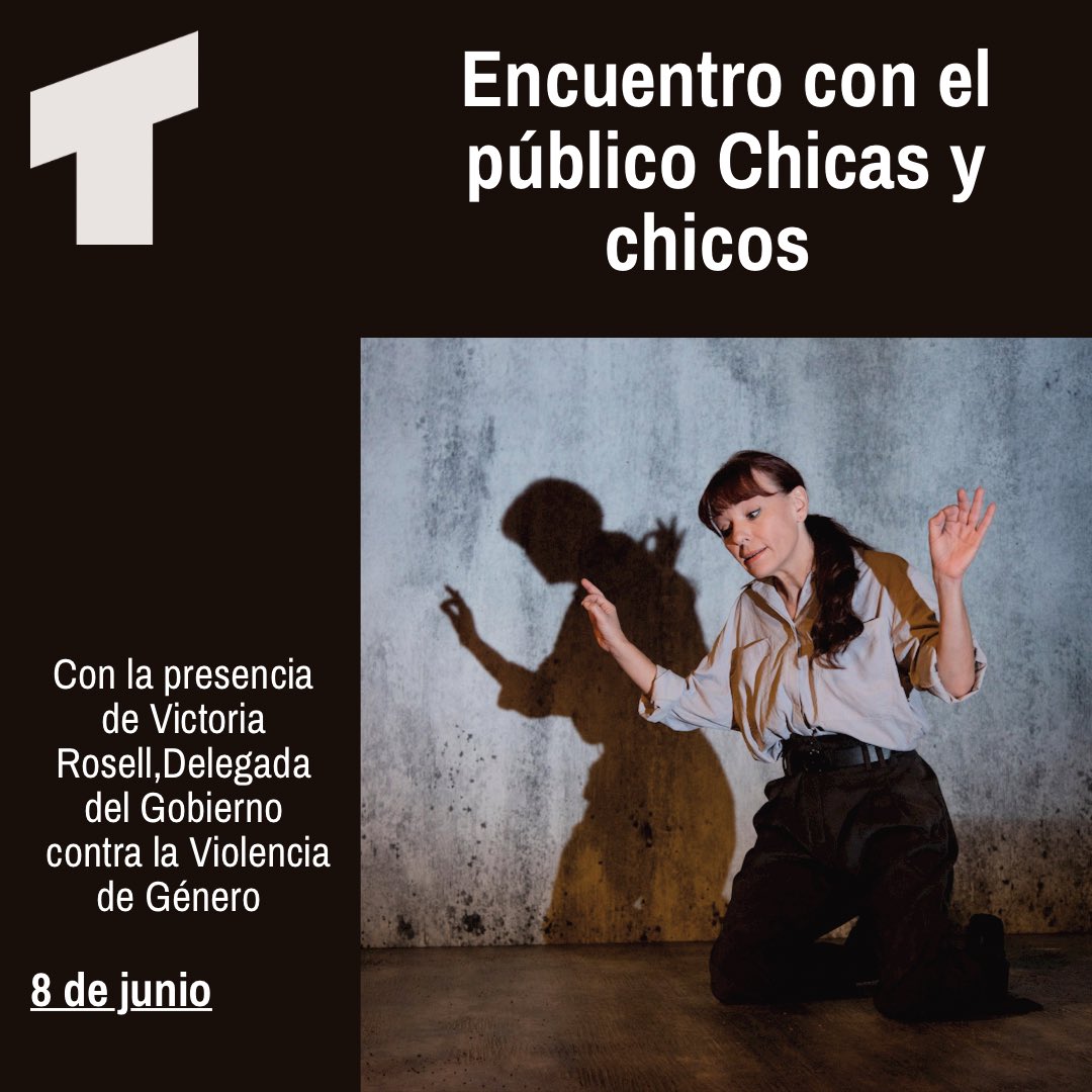 Atentos porque mañana tras la función de ‘Chicas y chicos’ llevaremos a cabo un encuentro con el público en el que tendremos como invitada a <a href="/VickyRosell/">Mª Victoria Rosell Aguilar</a>, Delegada del Gobierno contra la Violencia de Género. 
Entradas 👇🏻
bit.ly/3tjSDYE