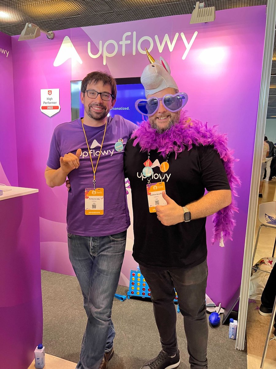 Upflowy (@upflowy) on Twitter photo It's Day 1 here in <a href="/saastreuropa/">SaaStrEuropa 💫</a> and Upflowy co-founders <a href="/guillaumeang/">Guillaume Ang</a> and <a href="/MatthewJBrowne/">Matthew Browne</a> are already having a blast! Come drop by our booth and say hi. 👋
---
Learn more about Upflowy in Europe: hubs.la/Q01d015h0
#saas #saastr #saastreuropa #saastrbarcelona It's Day 1 here in <a href="/saastreuropa/">SaaStrEuropa 💫</a> and Upflowy co-founders <a href="/guillaumeang/">Guillaume Ang</a> and <a href="/MatthewJBrowne/">Matthew Browne</a> are already having a blast! Come drop by our booth and say hi. 👋
---
Learn more about Upflowy in Europe: hubs.la/Q01d015h0
#saas #saastr #saastreuropa #saastrbarcelona