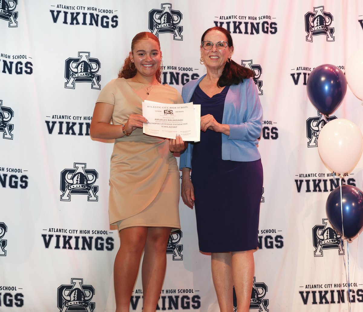 CooperLevenson's tweet image. Ahnjeles Maldonado of Atlantic City High School was presented with a Cooper Levenson Foundation scholarship at the school's Awards and Honors program on June 6, 2022 in Atlantic City.