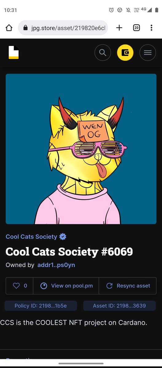 CarrociniLucas's tweet photo. The coolest cat! 

#CNFTs #CNFTGiveaway #CNFTproject #CNFTdrop #CNFT #CNFTartist #CoolCatsSociety https://t.co/42giiYydRj