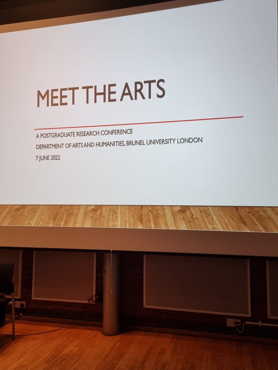 ArtsLibrarian's tweet photo. Checking out the second panel talks at the postgraduate research conference #Meetthearts @Bruneluni @BrunelFilmandTV @EnglishatBrunel https://t.co/jYJgQJZO8K