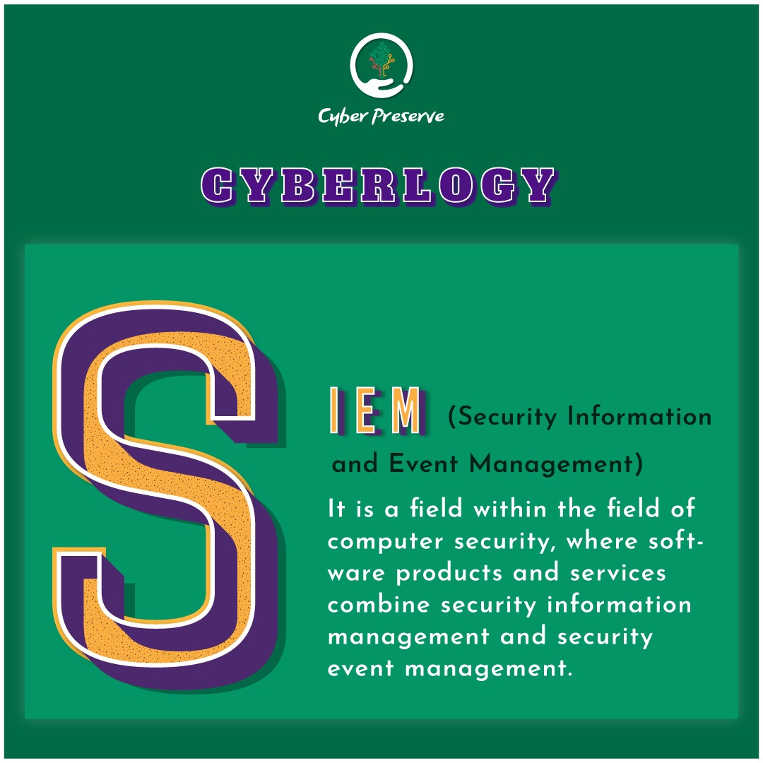 Letter for the week.
'S'

Like this post?
Follow us for more.

#cyberterminology #cyberlearning #CyberlogyTuesday #siem #security #monitoring  #vulnerability #cybersecurity #womenincybersecurity #bbwic #cyberpreserve