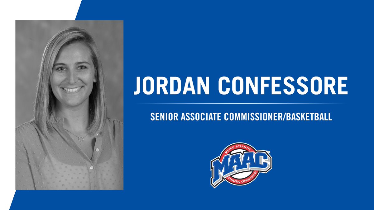 Jordan Confessore Promoted to Senior Associate Commissioner/Basketball

📰: bit.ly/3xmnxCf

#MAACSports || #MAACHoops