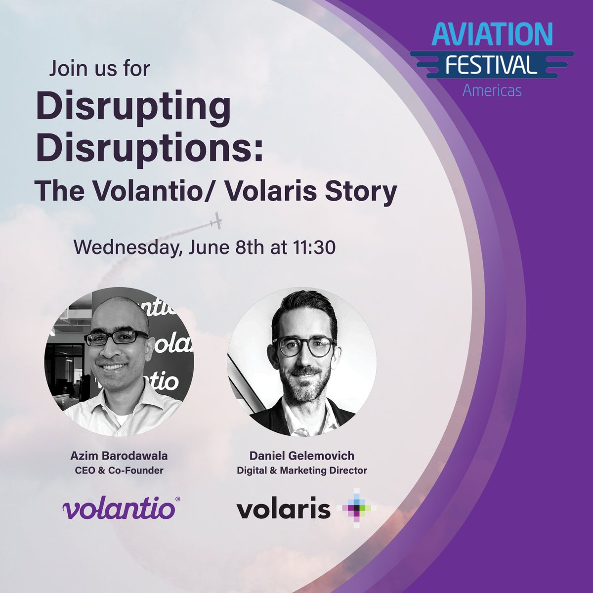 volantio's tweet photo. We can't wait to see you for Disrupting Disruptions tomorrow at the Aviation Festival Americas!
#avgeek #AviationFest #AviationAmericas https://t.co/gwyTXWAs9F