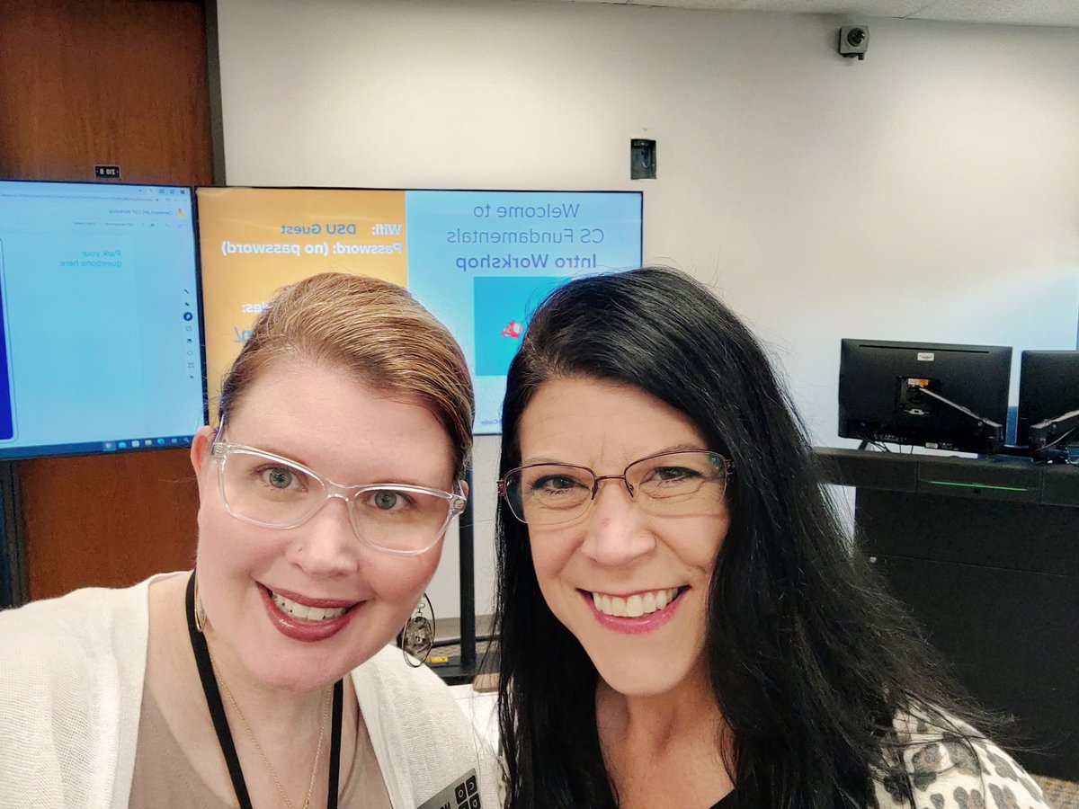Dr_Plyler's tweet image. Excited to spend the day with Mississippi @TeachCode facilitator @MelissaCAdkins as we teach a @codeorg CS Fundamentals course to area eductors! It&apos;s going to be a GREAT day! 💻 #CS4MS