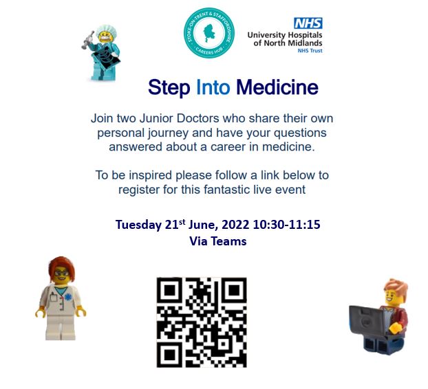 StokeStaffsEANetwork (@stokestaffsean1) on Twitter photo Cornerstone Employer <a href="/UHNM_NHS/">UHNM NHS Trust 🏥</a> are hosting a virtual session for young people across Stoke and Staffs wanting to #StepIntoMedicine
Use the QR code below to registers and submit questions for the session.
#CornerstoneEmployer #NHS #Careers Cornerstone Employer <a href="/UHNM_NHS/">UHNM NHS Trust 🏥</a> are hosting a virtual session for young people across Stoke and Staffs wanting to #StepIntoMedicine
Use the QR code below to registers and submit questions for the session.
#CornerstoneEmployer #NHS #Careers