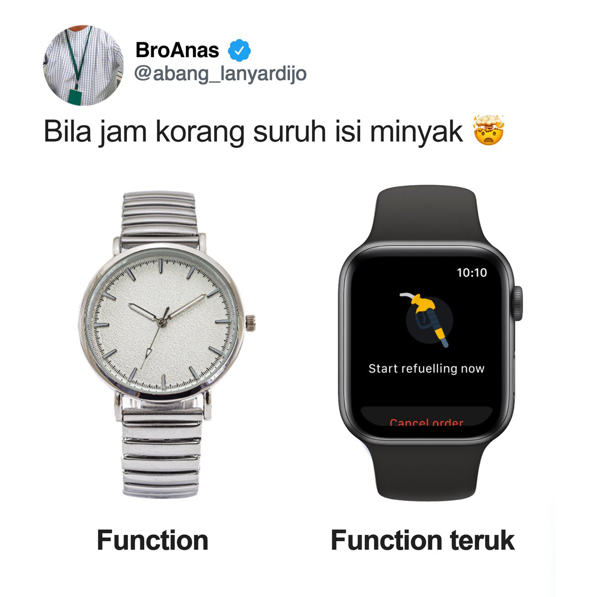 Petronasbrands's tweet photo. Jangan pelik kalau orang dekat pam sebelah khusyuk tengok jam dalam kereta, dia tengah Setel minyak tu! 😎

Jom tengok caranya ➡️ https://t.co/UuyDUIyySB

Apa lagi 𝘧𝘦𝘢𝘵𝘶𝘳𝘦 yang korang nak dalam 𝘴𝘮𝘢𝘳𝘵 𝘸𝘢𝘵𝘤𝘩 sekarang? 

 #PETRONAS #SetelJe #SimplerandBetter https://t.co/MrfhEA5MjX